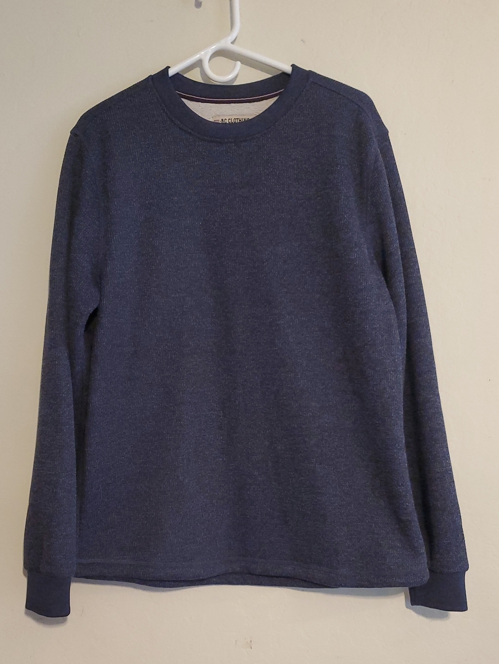 Men's Long Sleeve Crewneck Sweater - Dark Blue